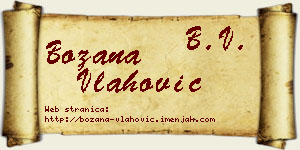 Božana Vlahović vizit kartica